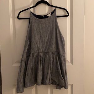 BP Seersucker Navy Blue Top